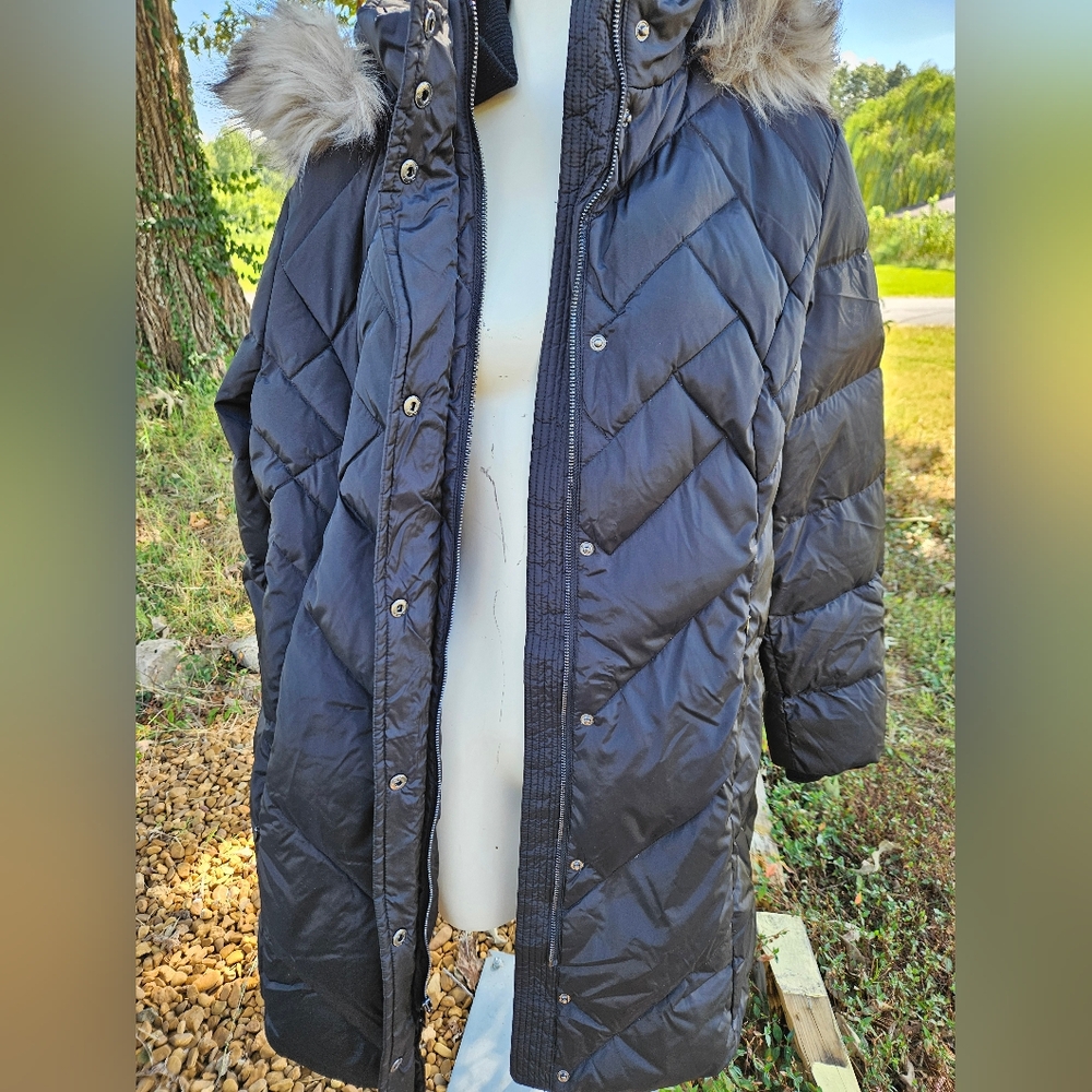 Tower-London Fog Faux-Fur Hood Down Puffer Coat - Picture 3 of 15